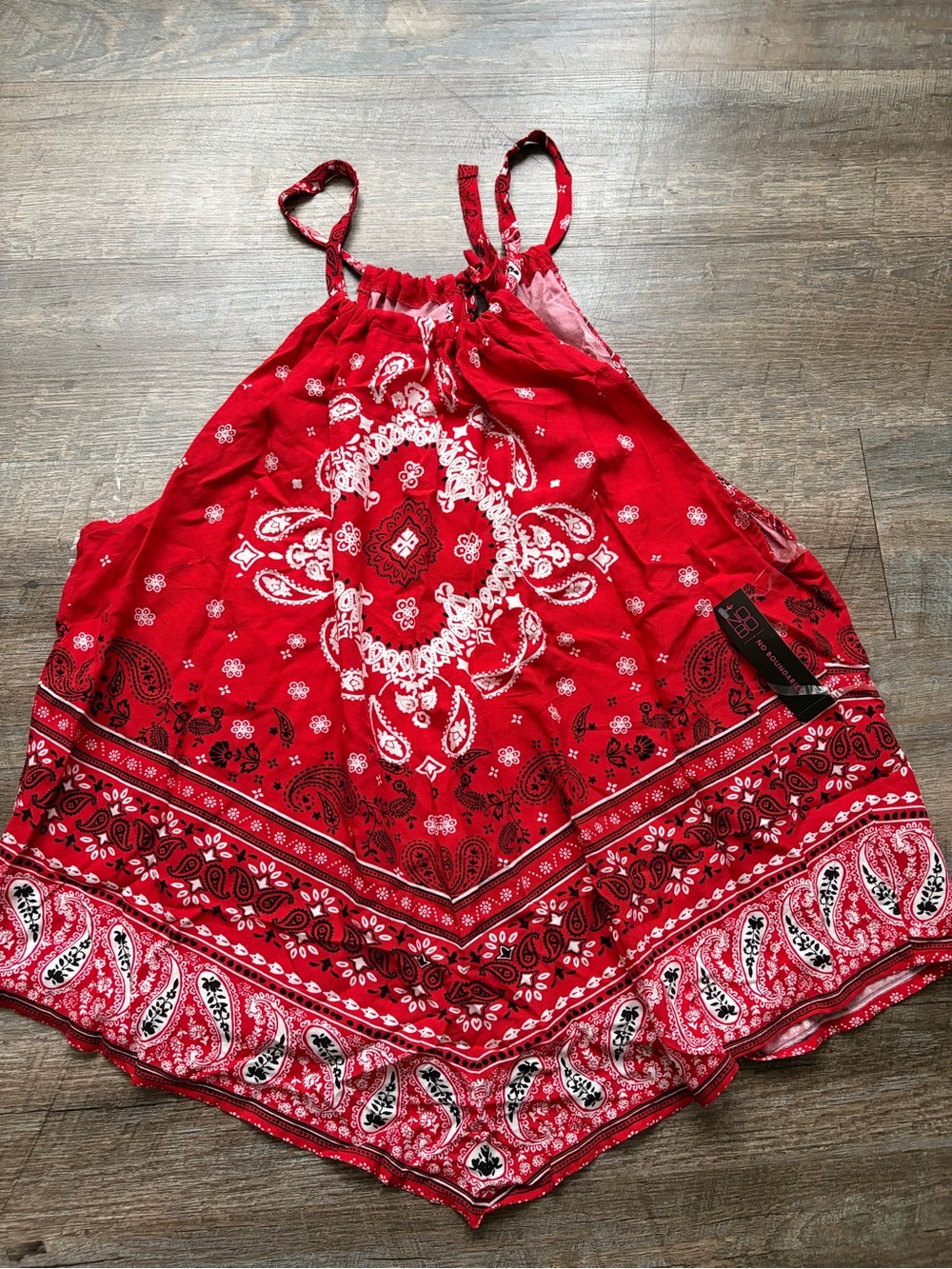 🌸 $10 SALE 🌸 Red Bandana Print Sleeveless Romper